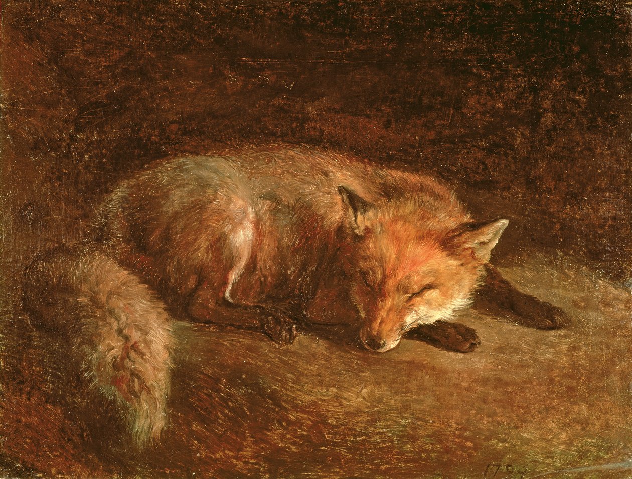 Fox a dormir de Jacques Laurent Agasse