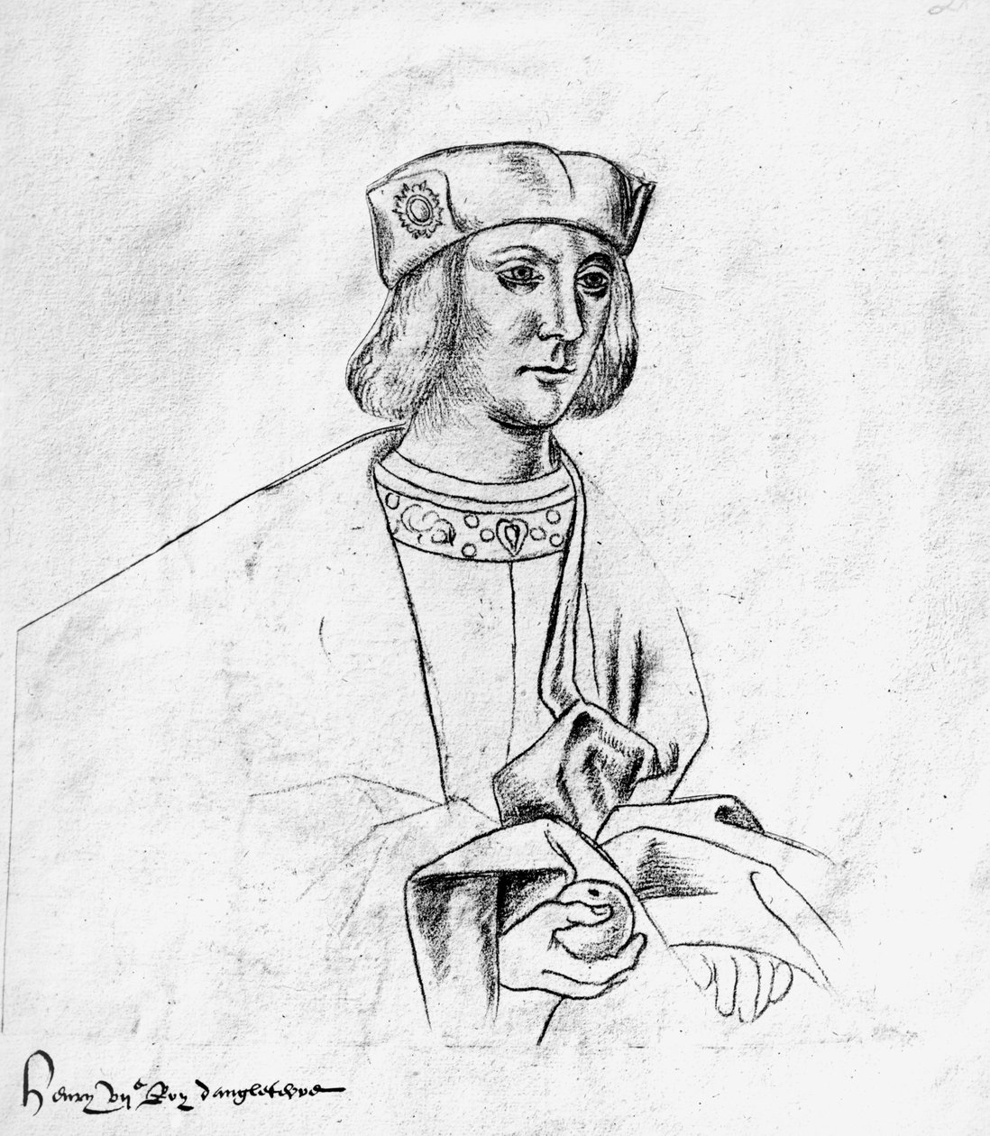 Ms.266 fol.10 Henry VII (1457-1509) rei da Inglaterra (1485-1509), de &39;Recueil d&39;Arras&39; de Jacques Le Boucq