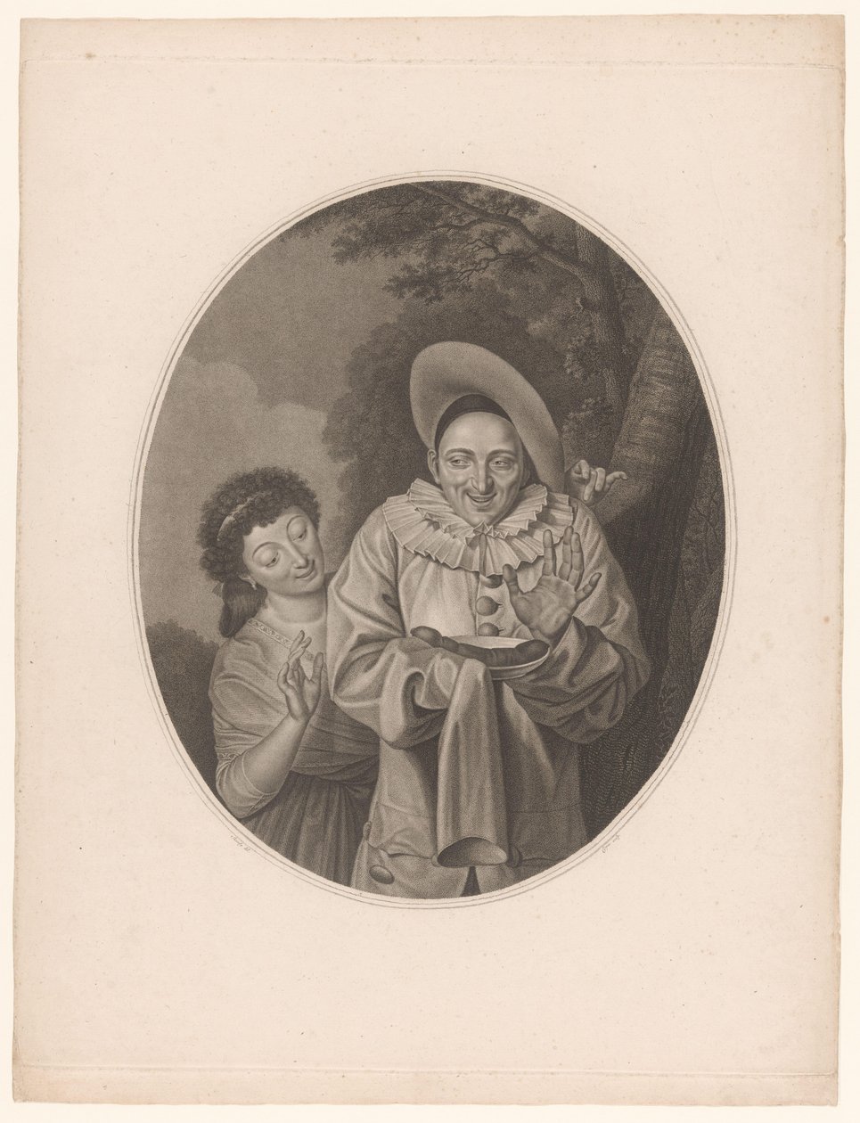 Pierrot com salsicha de Jacques Louis Copia