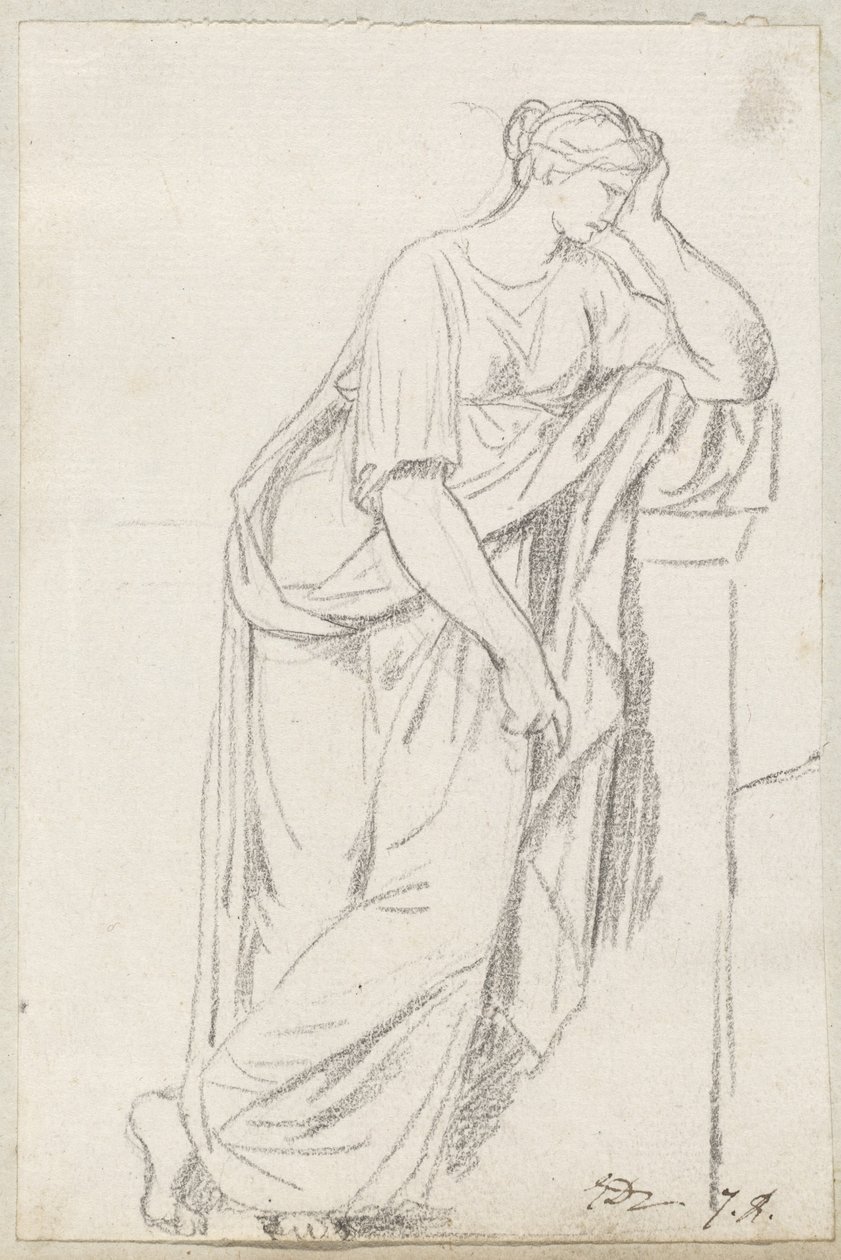 Uma musa do sarcófago das musas de Jacques Louis David