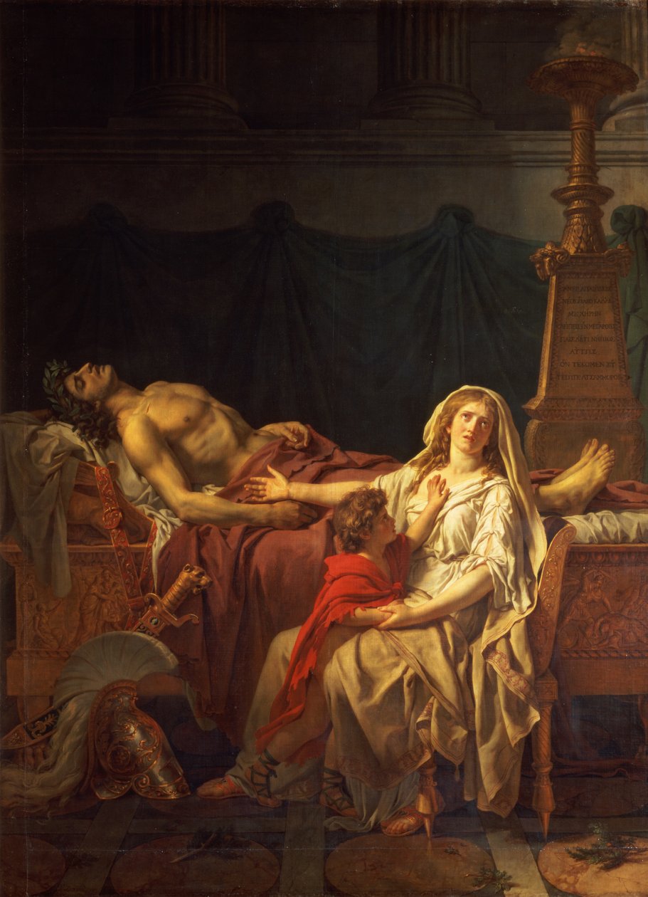 Andromache lamentando Hector de Jacques Louis David