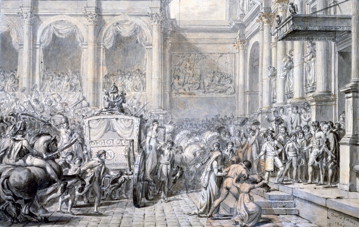 Chegada à Prefeitura, 1805. de Jacques Louis David
