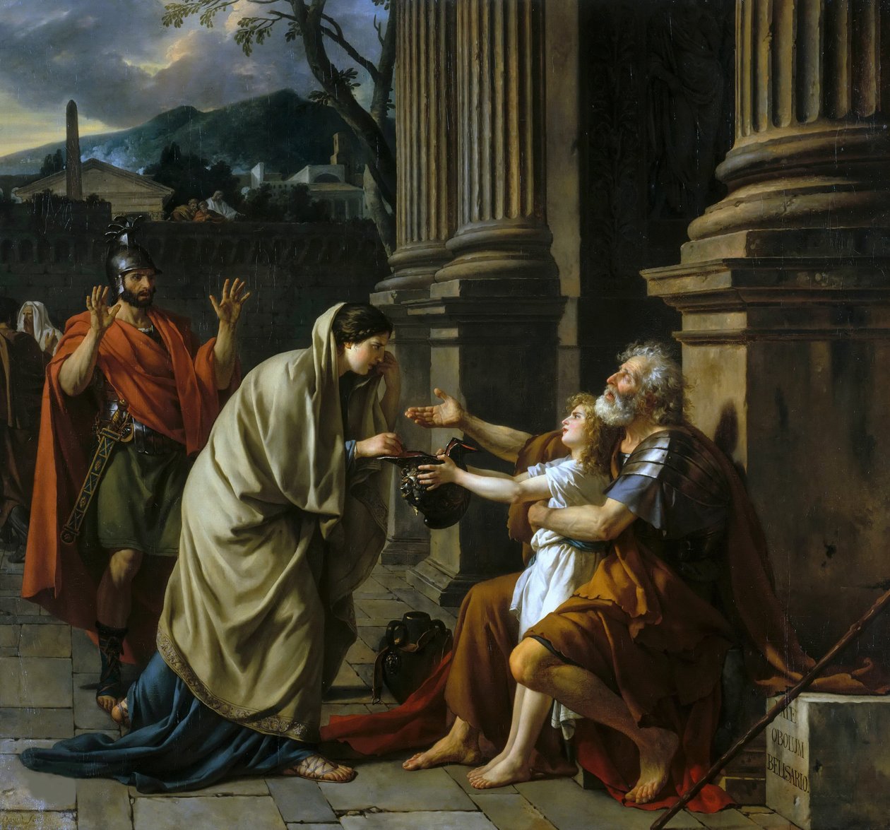 Belisário pedindo esmola, 1781. de Jacques Louis David