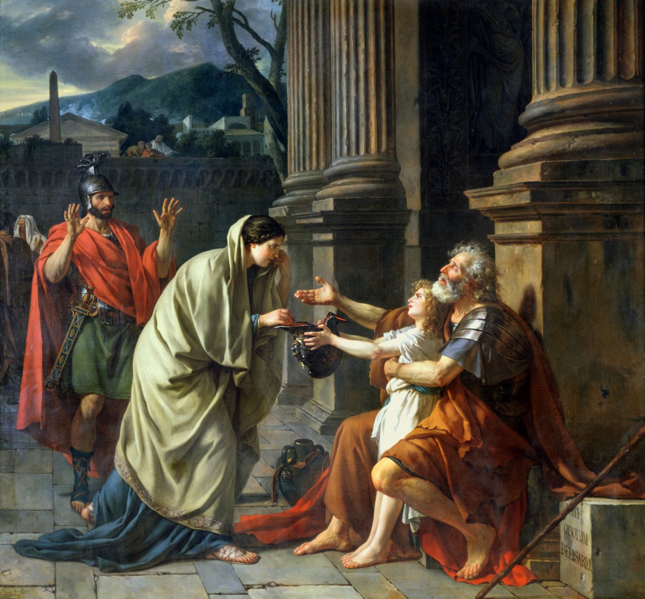 Belisário pedindo esmola, 1781 de Jacques Louis David