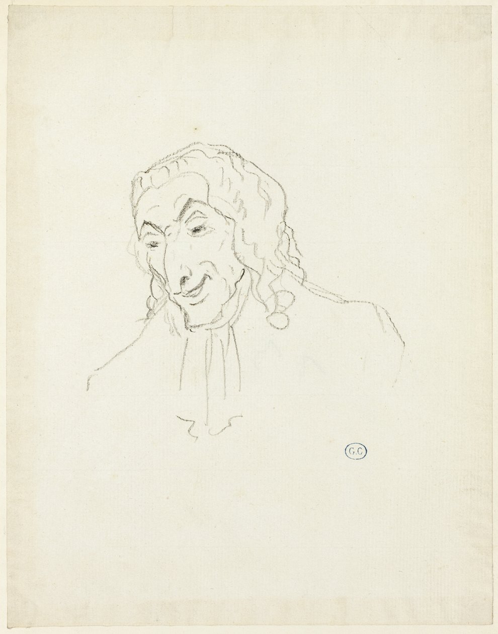 Busto de um homem com um Jabot de Jacques Louis David