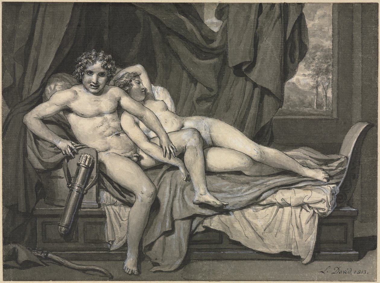 Cupido e Psique, 1813. de Jacques Louis David