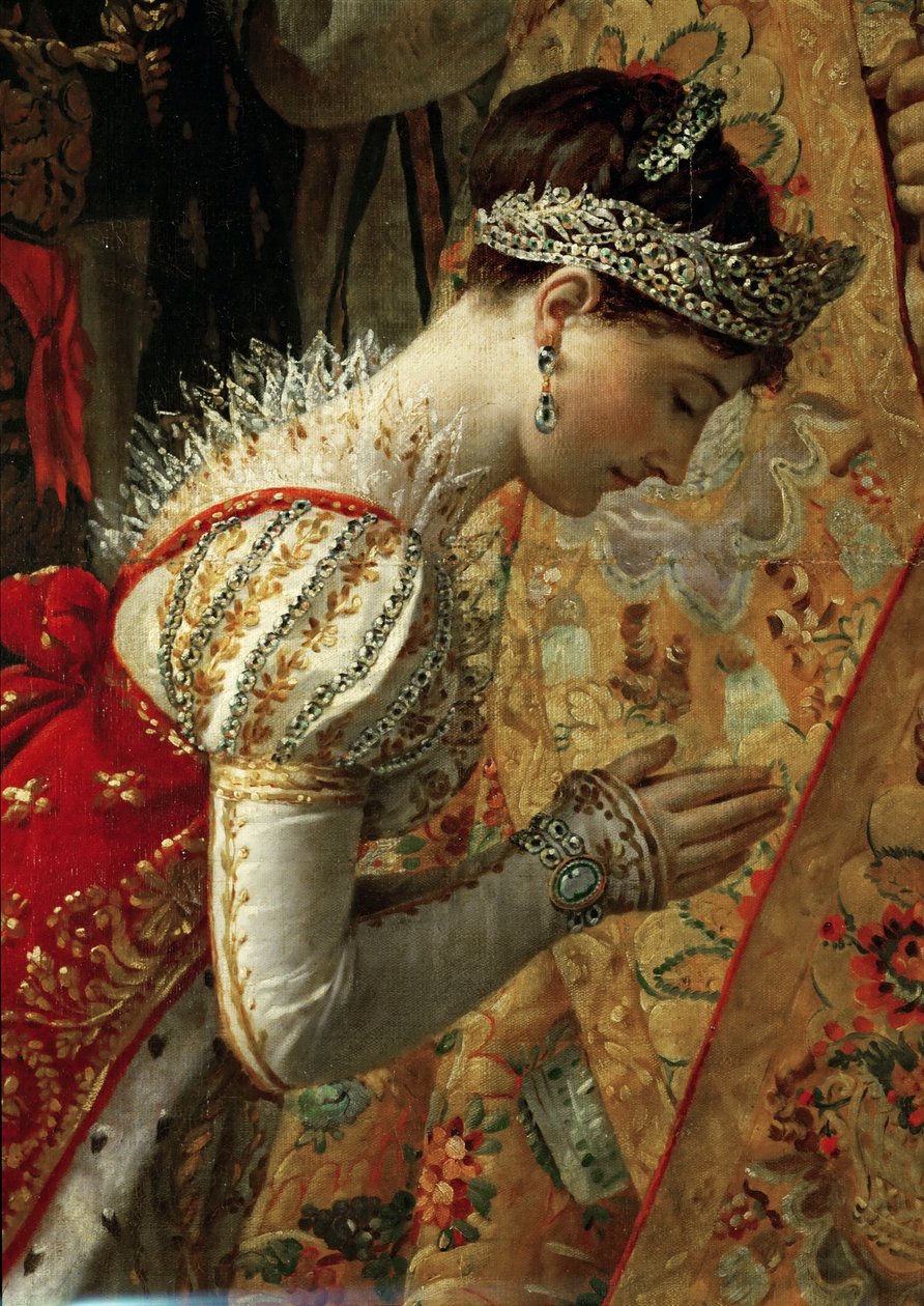 Imperatriz Joséphine A coroação de Napoleão, detalhe de Jacques Louis David
