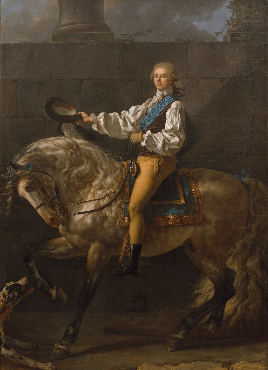 Retrato equestre de Stanislaw Kostka Potocki 1755-1821 de Jacques Louis David