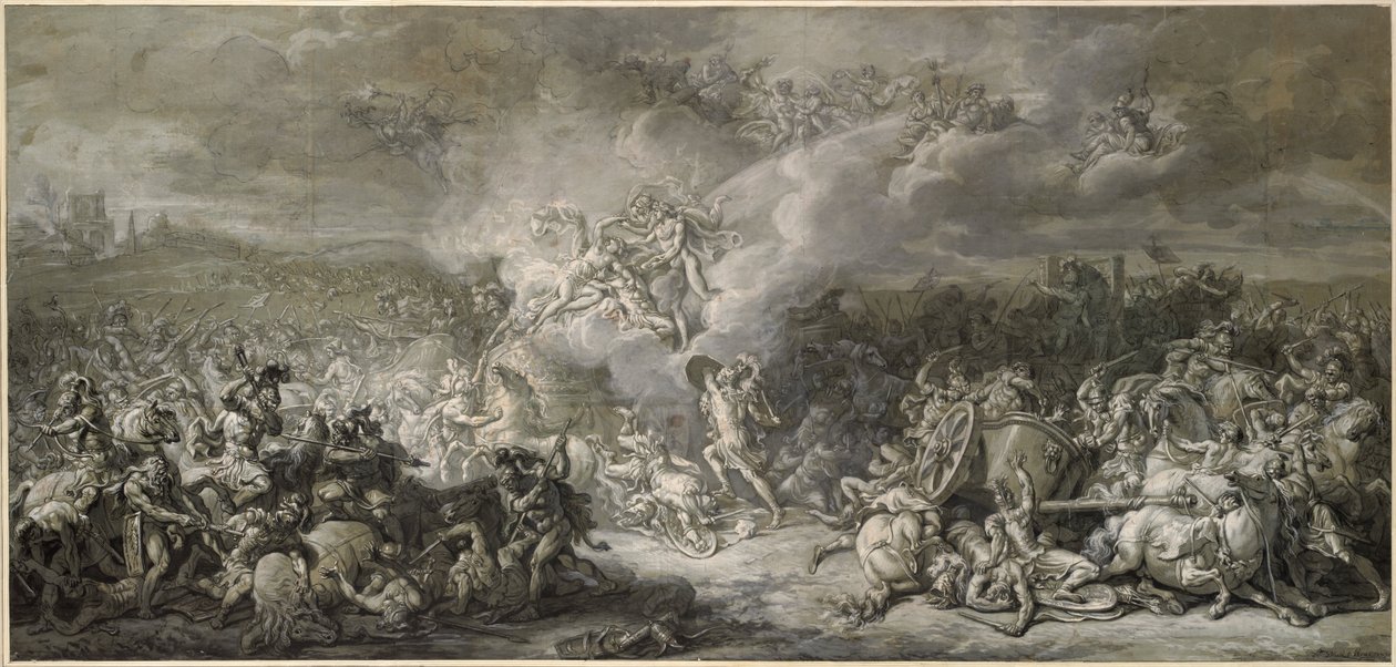 Francês:  Les Combats de Diomède O Combate de Diomedes de Jacques Louis David