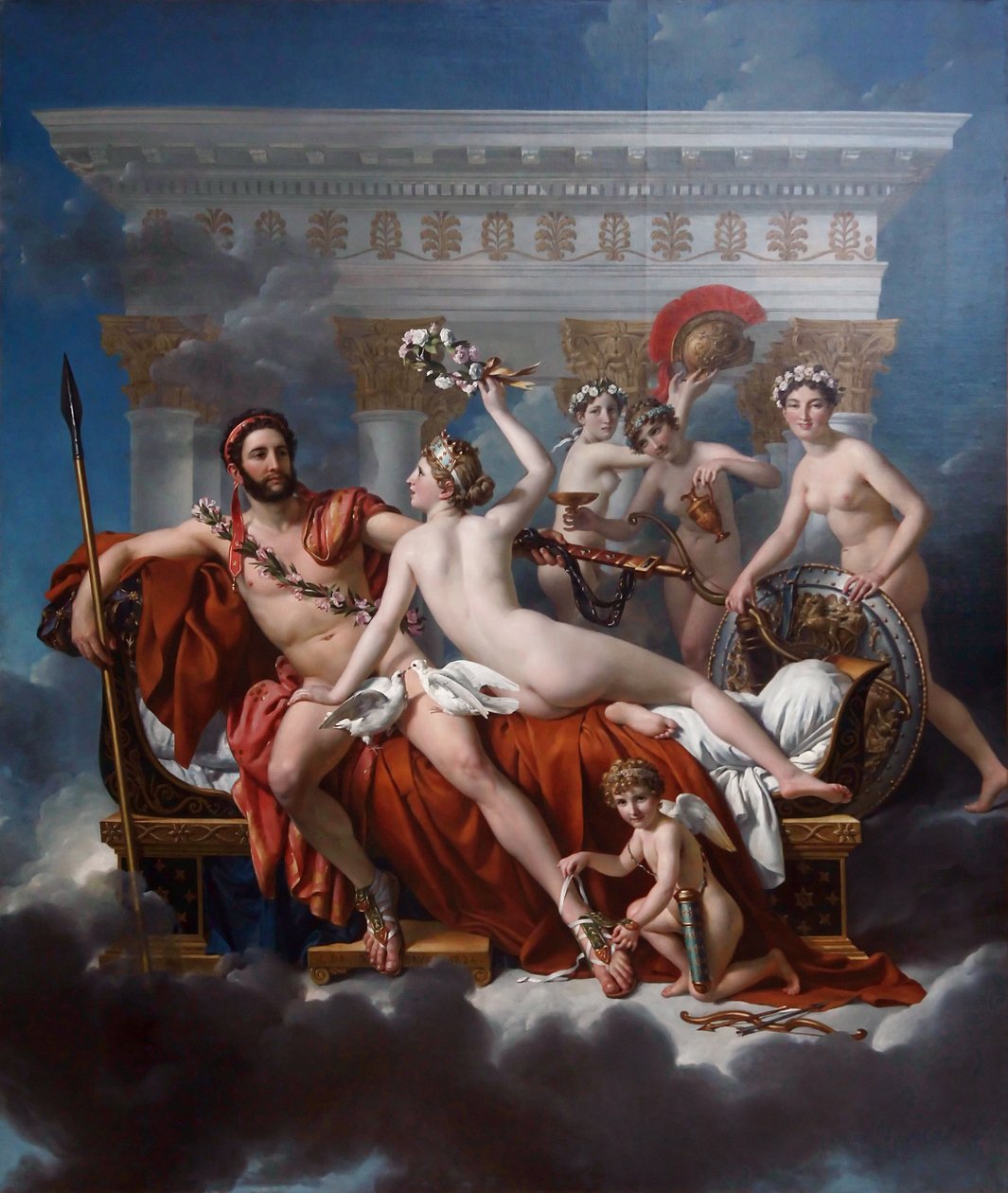 Francês: Mars désarmé par Vénus Mars Being Disarmed by Venus de Jacques Louis David