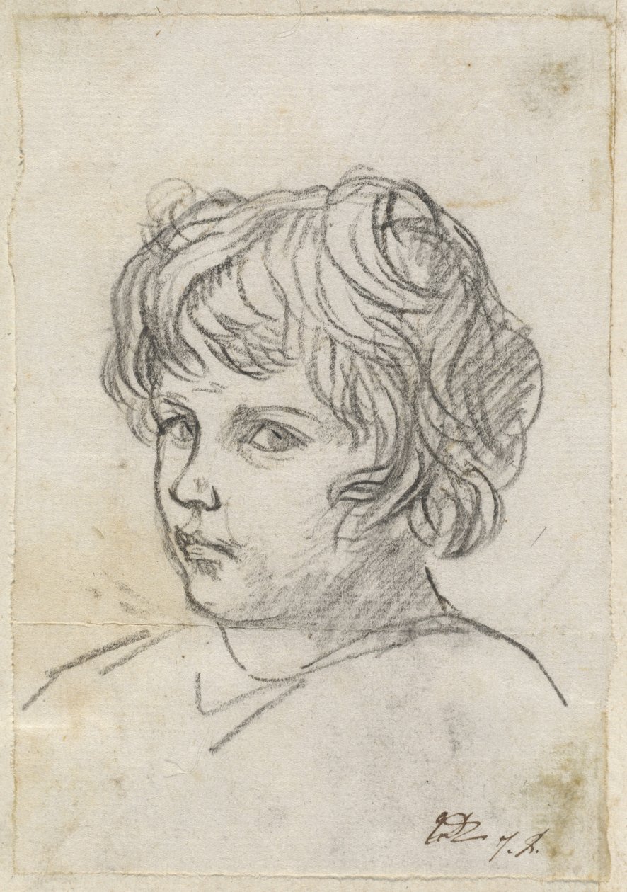 Cabeça de um menino de Jacques Louis David