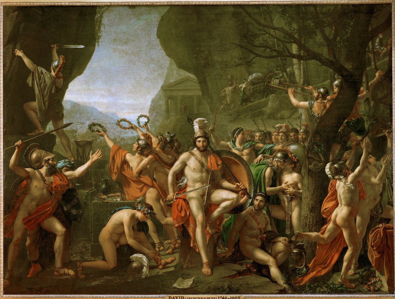Leónidas nas Termópilas de Jacques Louis David