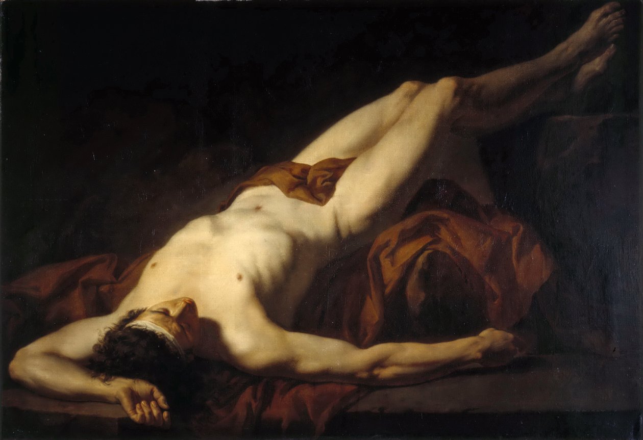Hector Nu Masculino de Jacques Louis David