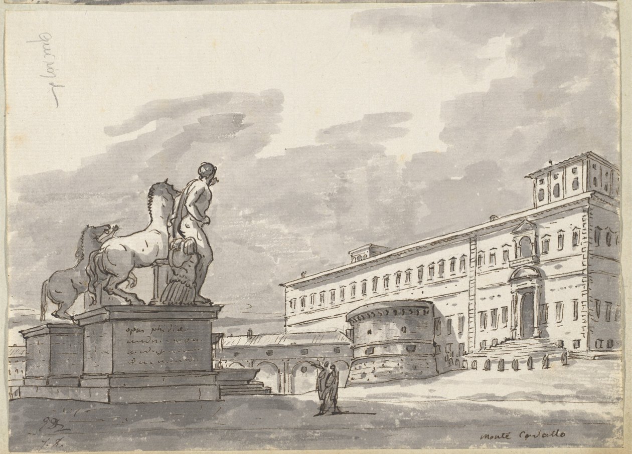 Monte Cavallo, com os domadores de cavalos de Jacques Louis David