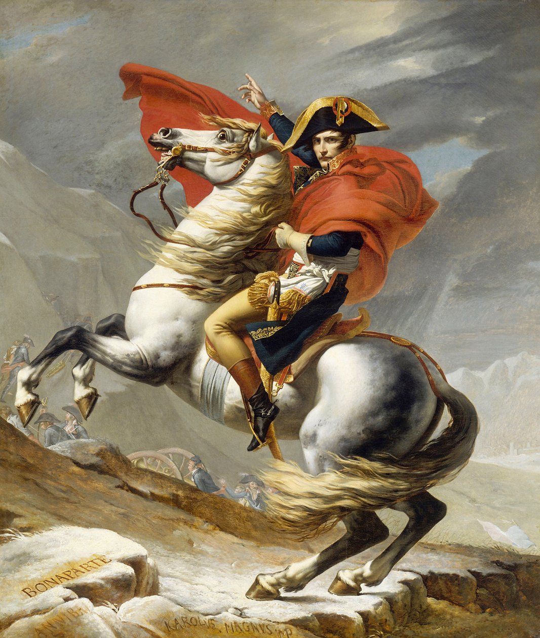 19th フランス cape à la poloneize Napoleão cruzando os Alpes em 20 de maio de 1800