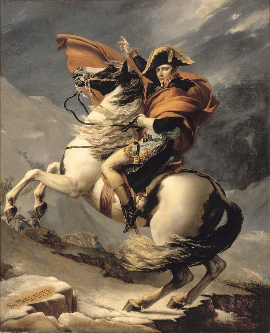 Napoleão Cruzando os lps de Jacques Louis David