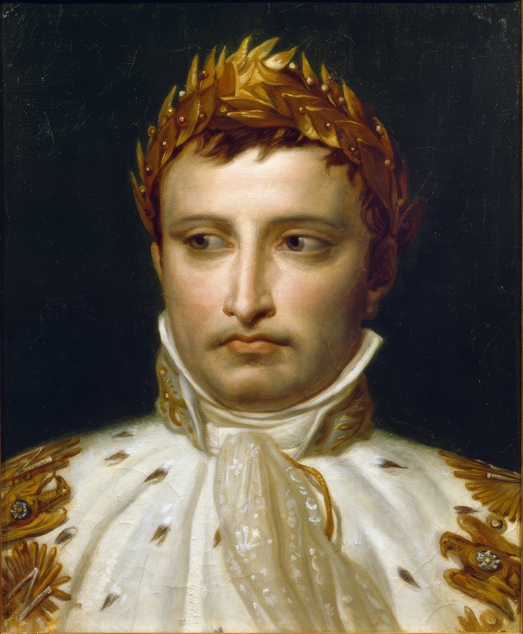 Napoleão I em trajes de coroação de Jacques Louis David