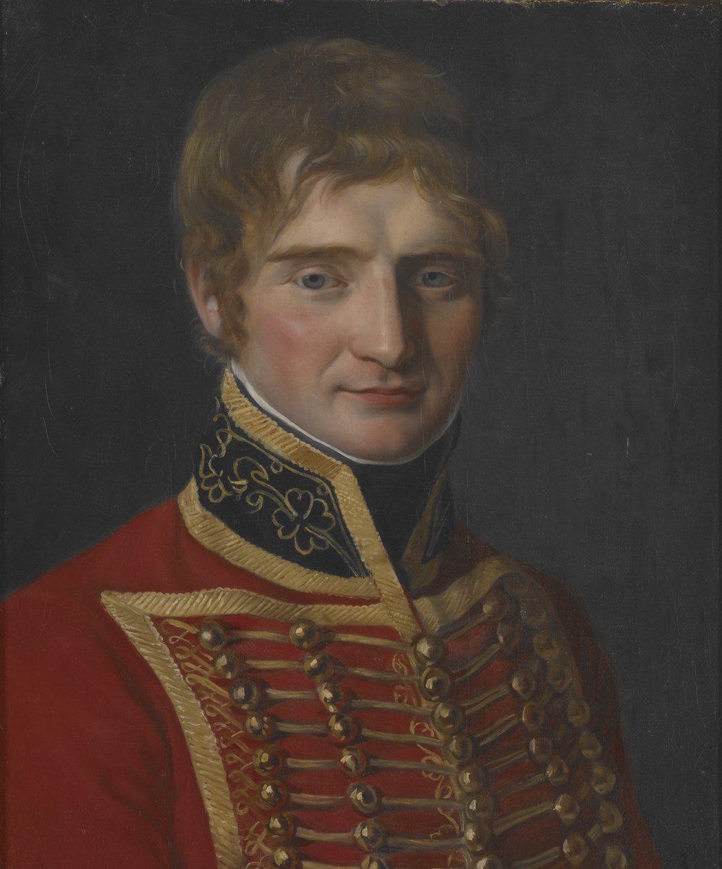 Retrato de um homem em traje militar (óleo sobre tela) de Jacques Louis David