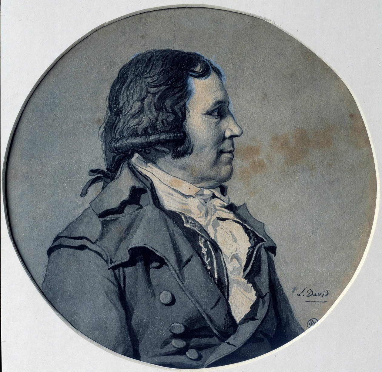 Retrato do deputado Edmond Louis Dubois de Crance (1747-1814), Ministro da Guerra. Desenho de Jacques Louis David (1748-1825) de Jacques Louis David