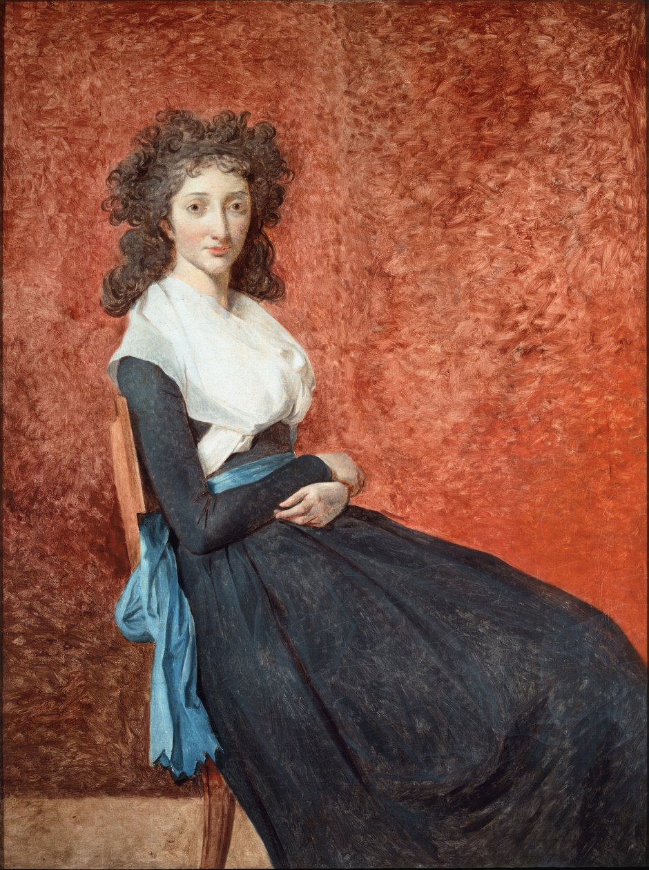 Retrato de Madame Charles Louis Trudaine - óleo sobre tela de Jacques Louis David