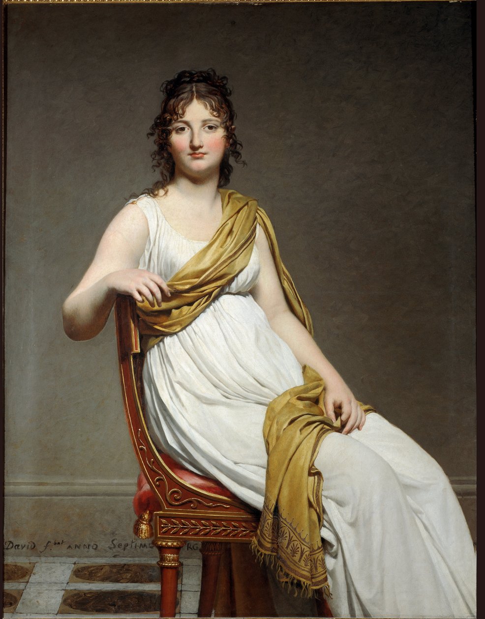 Retrato de Madame Raymond de Verninac - óleo sobre tela de Jacques Louis David