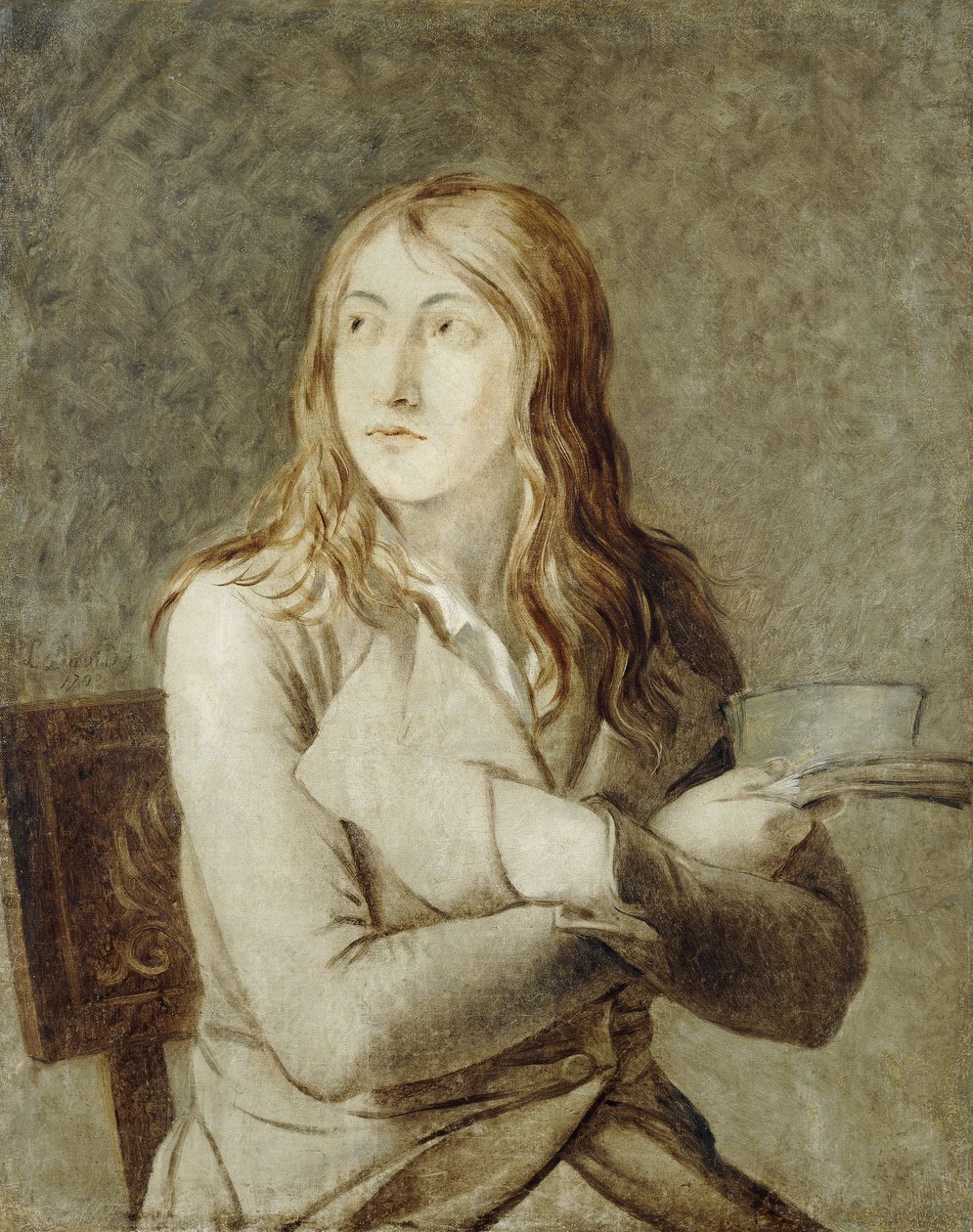 Retrato de um jovem; Retrato de um jovem, 1793 de Jacques Louis David