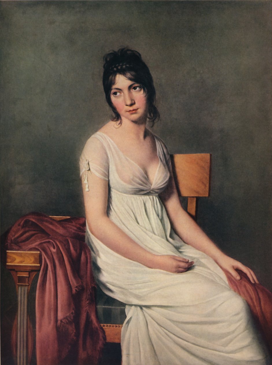 Retrato de uma jovem mulher de branco, 1798 de Jacques Louis David
