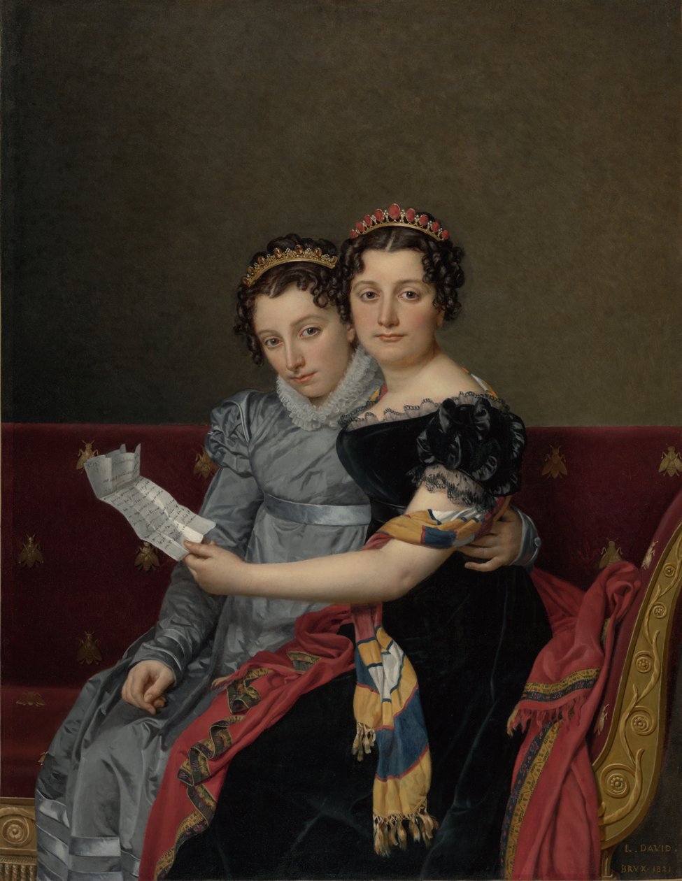 Retrato das irmãs Zénaïde e Charlotte Bonaparte de Jacques Louis David