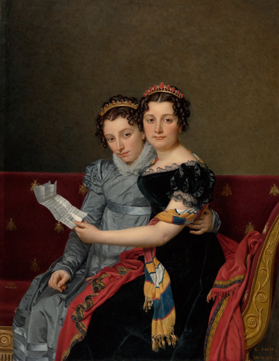 Retrato das irmãs Zénaïde e Charlotte Bonaparte de Jacques Louis David