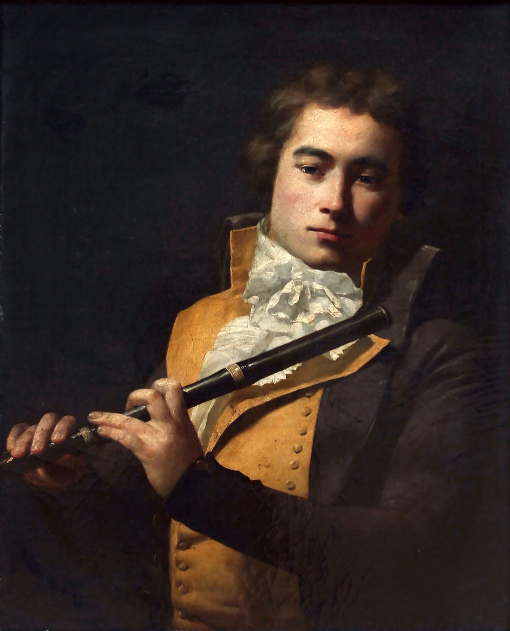 Retrato do compositor e flautista François Devienne 1759-1803, ca 1792. de Jacques Louis David