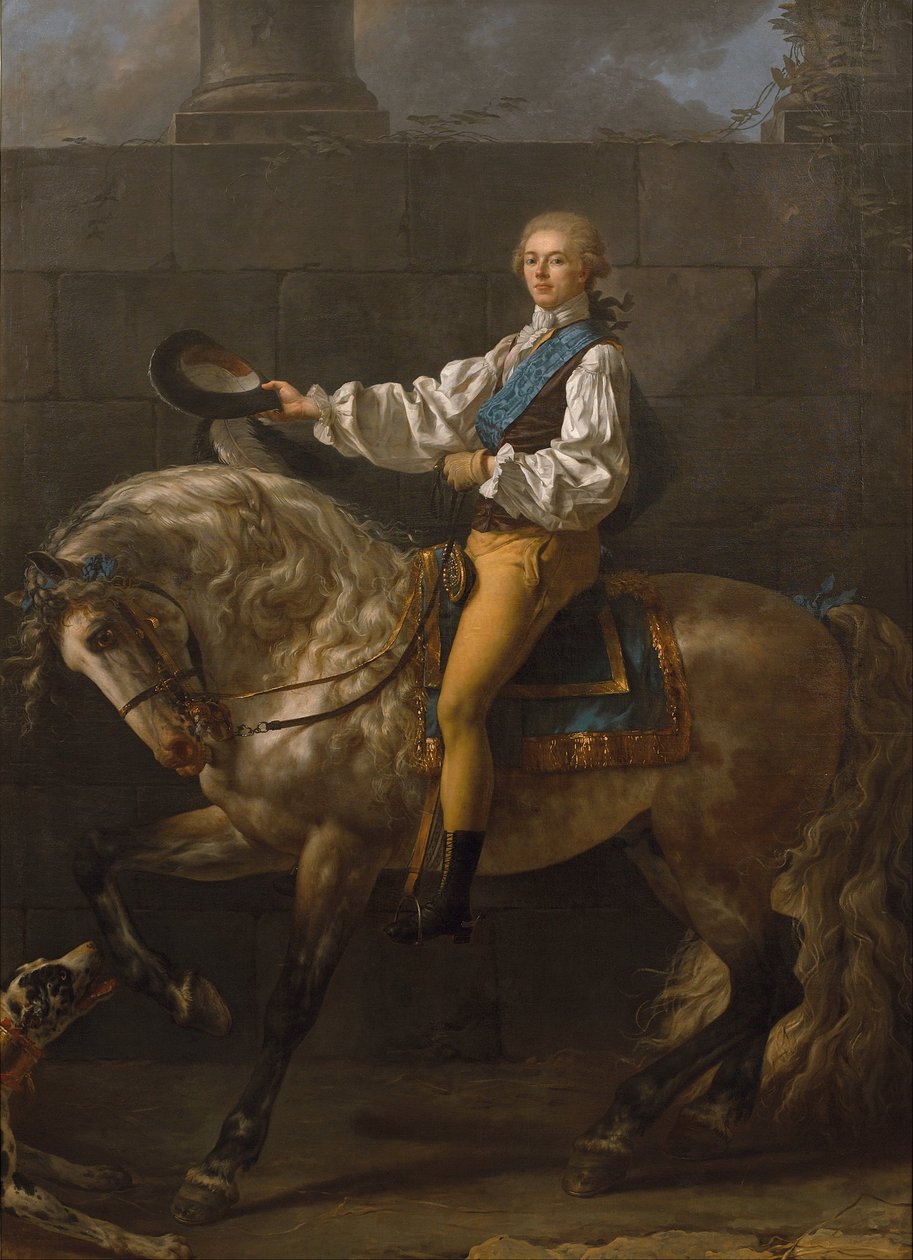 Retrato a cavalo de Stanisław Kostka Potocki de Jacques Louis David