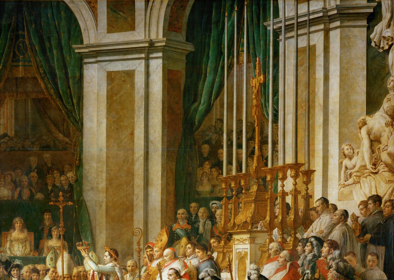 A coroação de Napoleão em Notre-Dame ... de Jacques Louis David