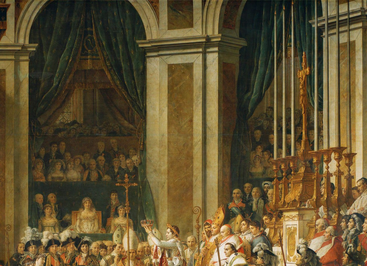A coroação de Napoleão em Notre-Dame ... de Jacques Louis David