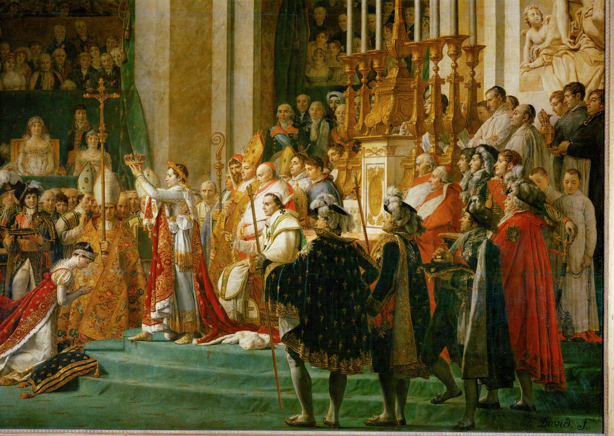 A coroação de Napoleão em Notre-Dame ... de Jacques Louis David