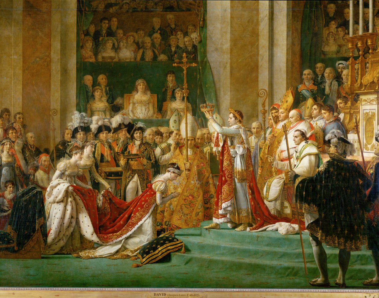 A coroação de Napoleão em Notre-Dame ... de Jacques Louis David