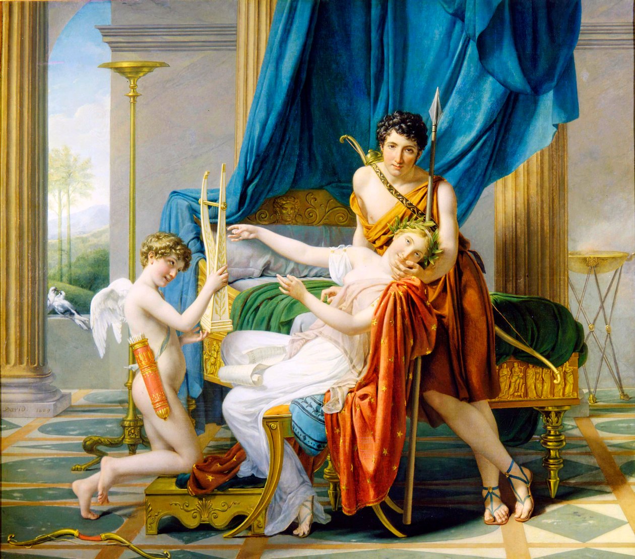 Safo, Phaon e Cupido, 1809. de Jacques Louis David