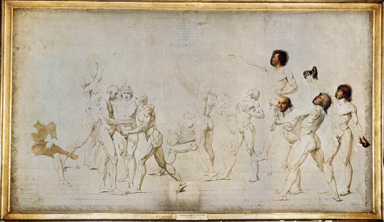Esboço para o juramento do Jeu de Paume ... de Jacques Louis David