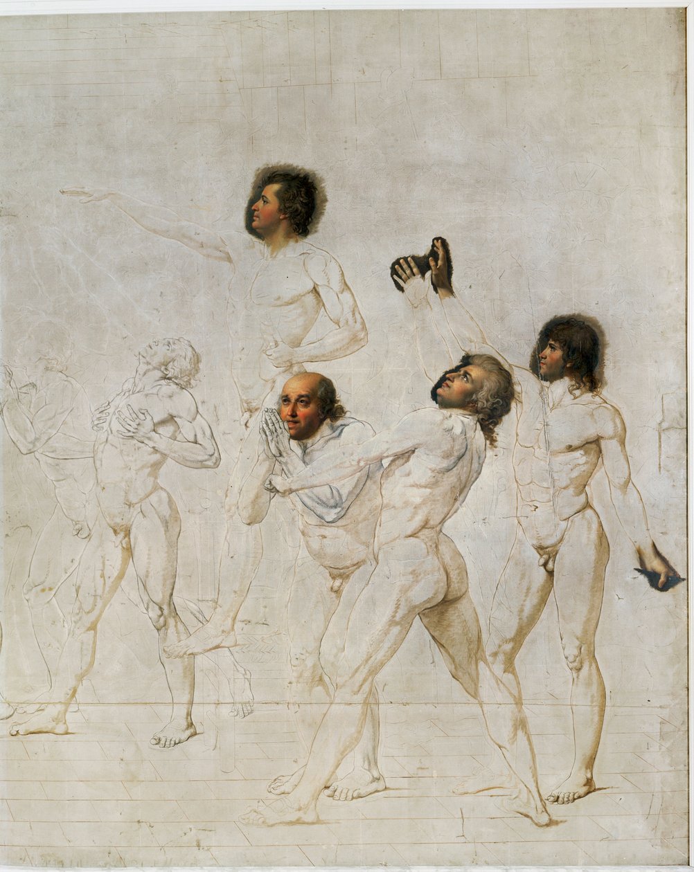 Esboço para o juramento do Jeu de Paume ... de Jacques Louis David