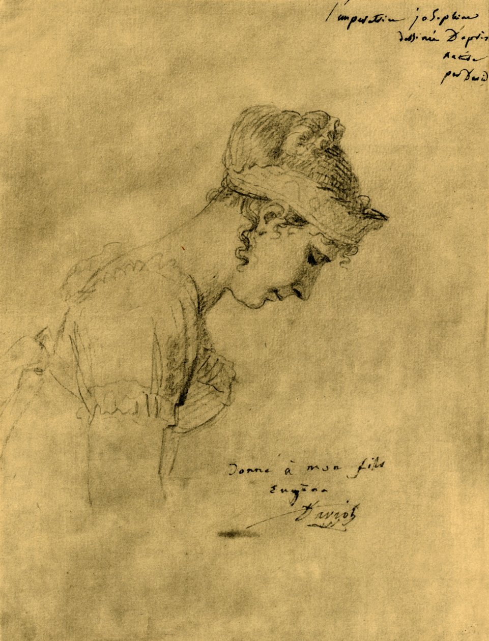 Esboço de Josephine na coroação de Napoleão, 2 de dezembro de 1804, 1921. de Jacques Louis David