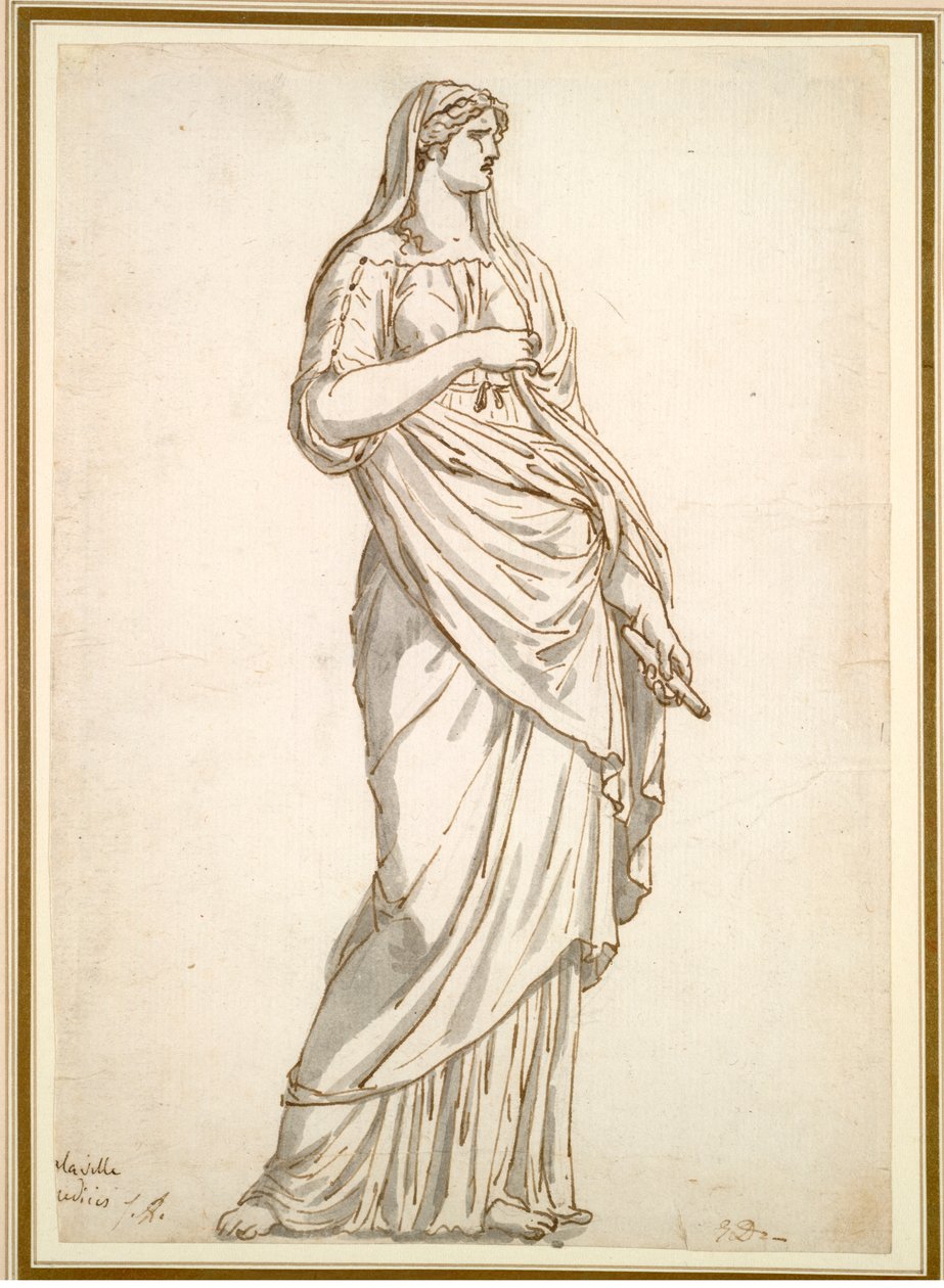 Estudo da estátua Sabine da Villa Medici de Jacques Louis David