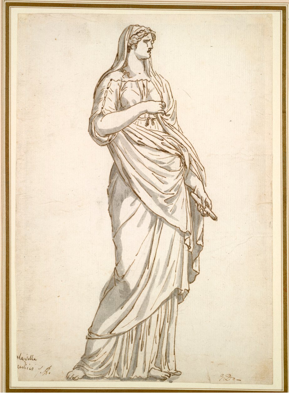 Estudo da estátua de Sabine da Villa Medici, c. 1775-1780. de Jacques Louis David