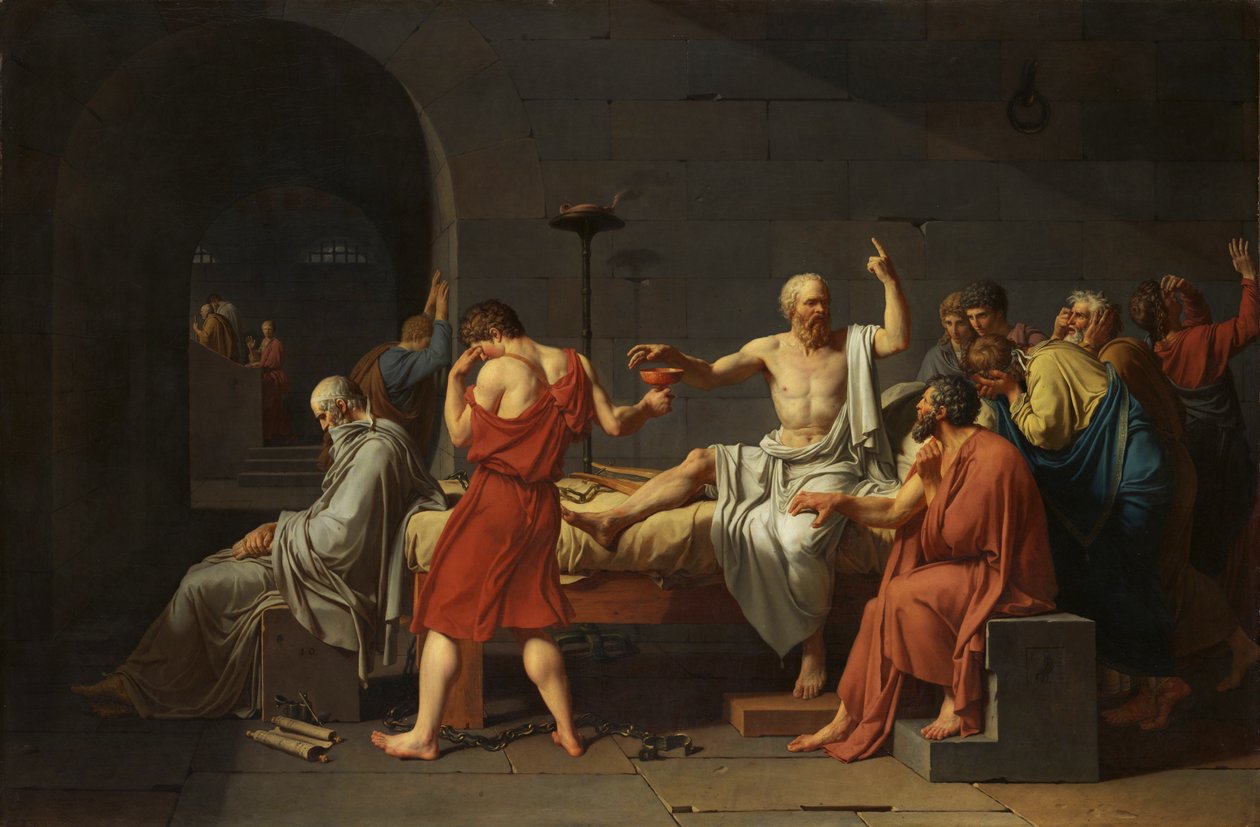 A Morte de Sócrates de Jacques Louis David
