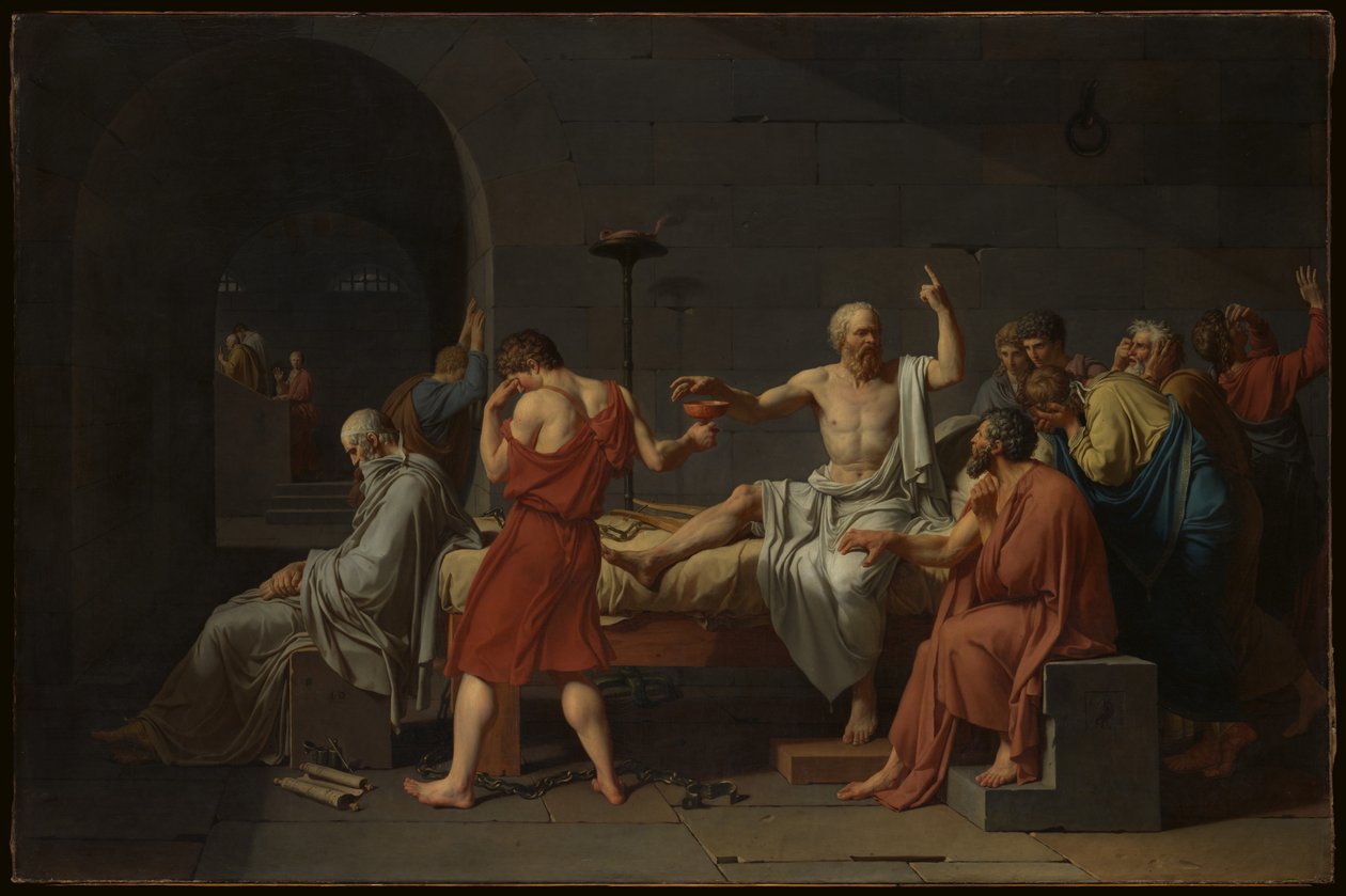 A morte de Sócrates de Jacques Louis David
