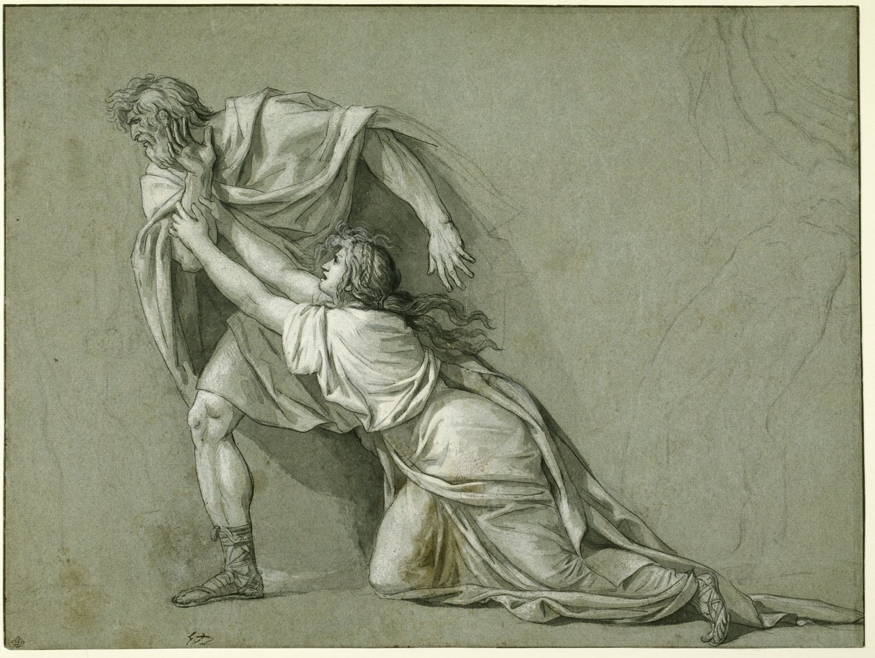 A partida de Marcus Attilius Regulus para Cartago, 1785-86 de Jacques Louis David