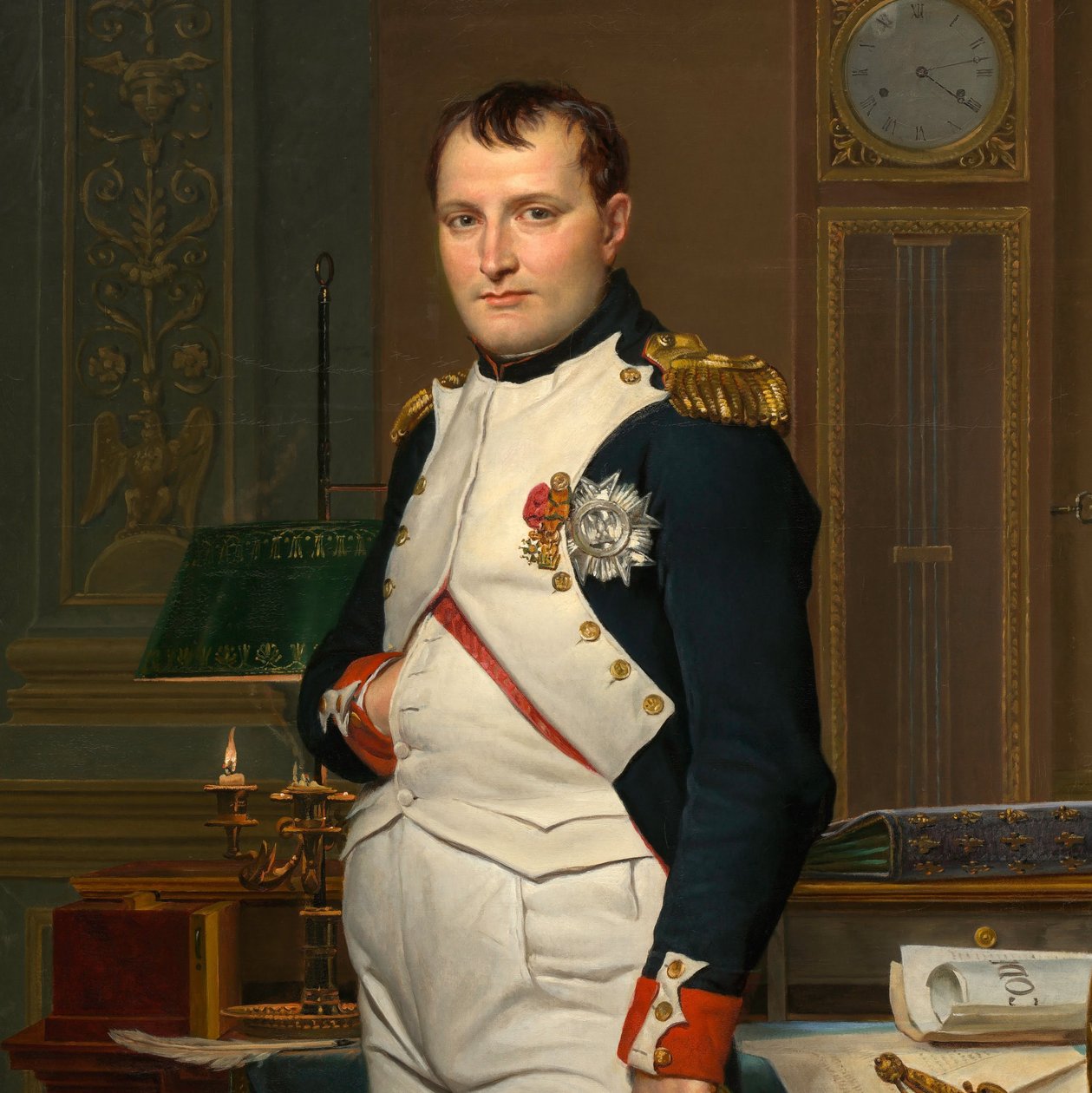 O imperador Napoleão no seu gabinete nas Tulherias

"

" de Jacques Louis David