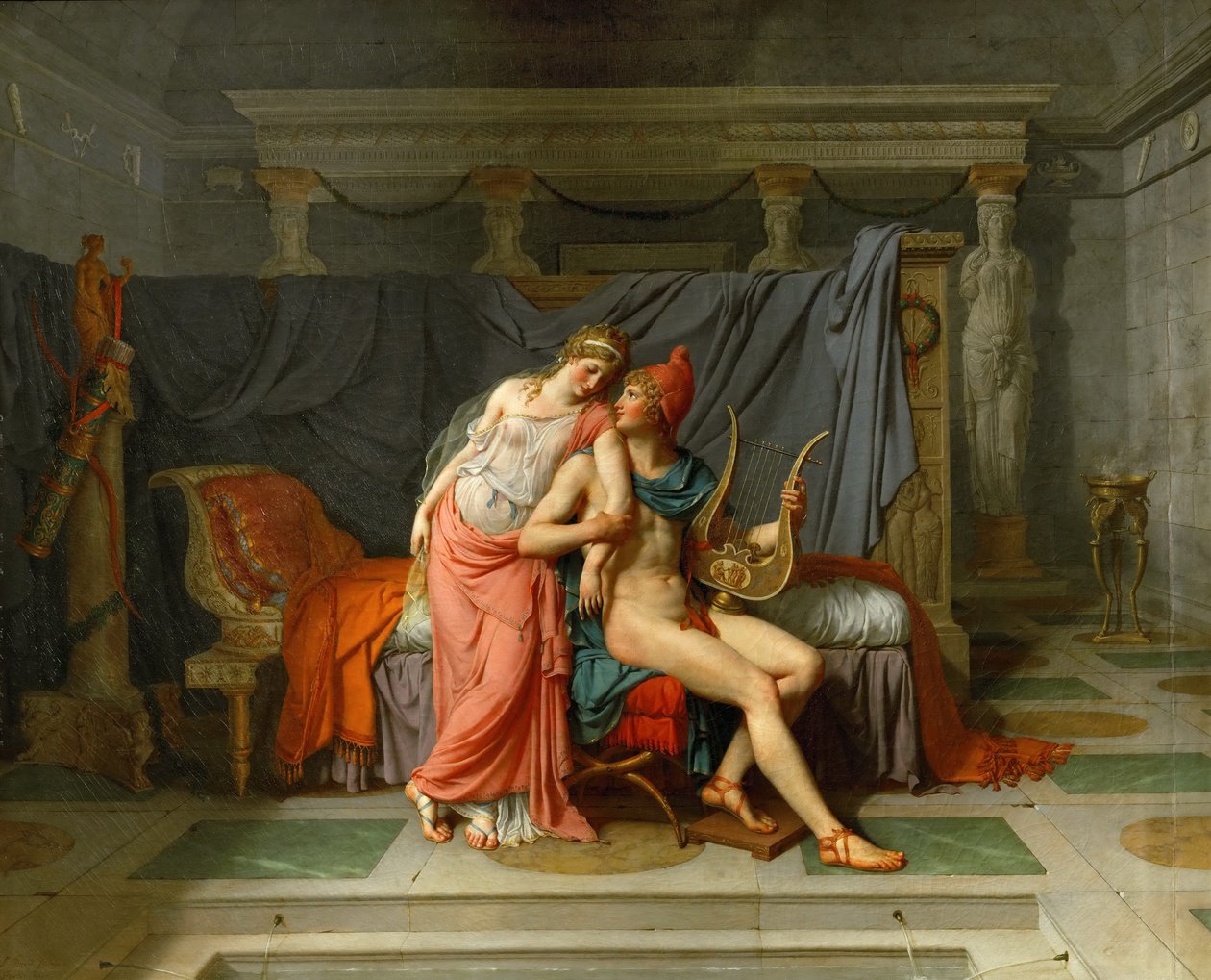 Os amores de Helen e Paris de Jacques Louis David