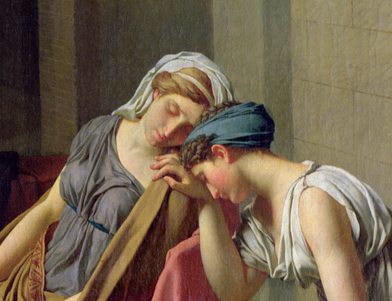 O juramento de Horatii, 1784 (detalhe de 2290) de Jacques Louis David
