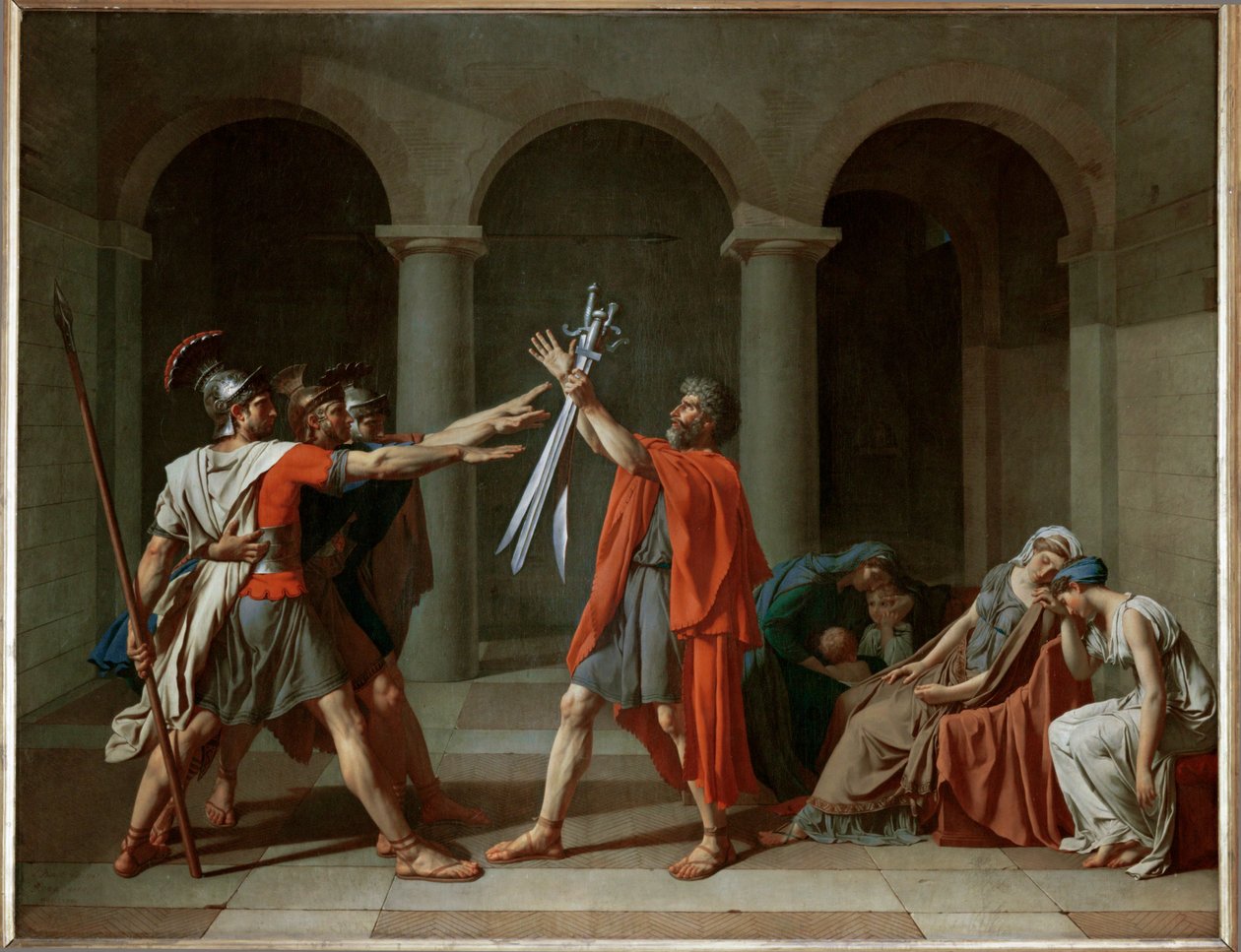 O Juramento dos Horatii ... de Jacques Louis David