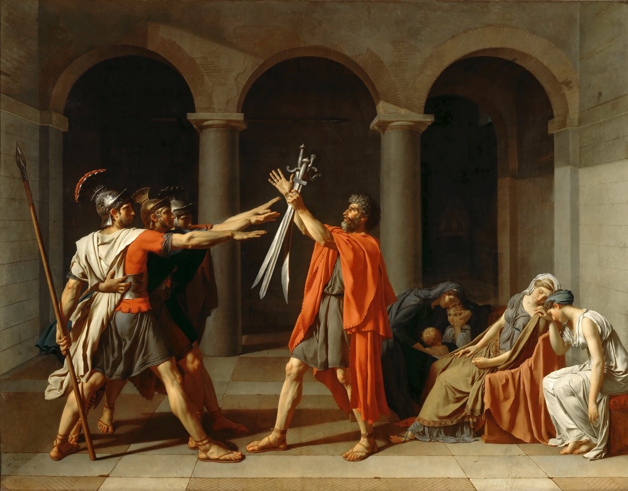 O Juramento dos Horatii de Jacques Louis David