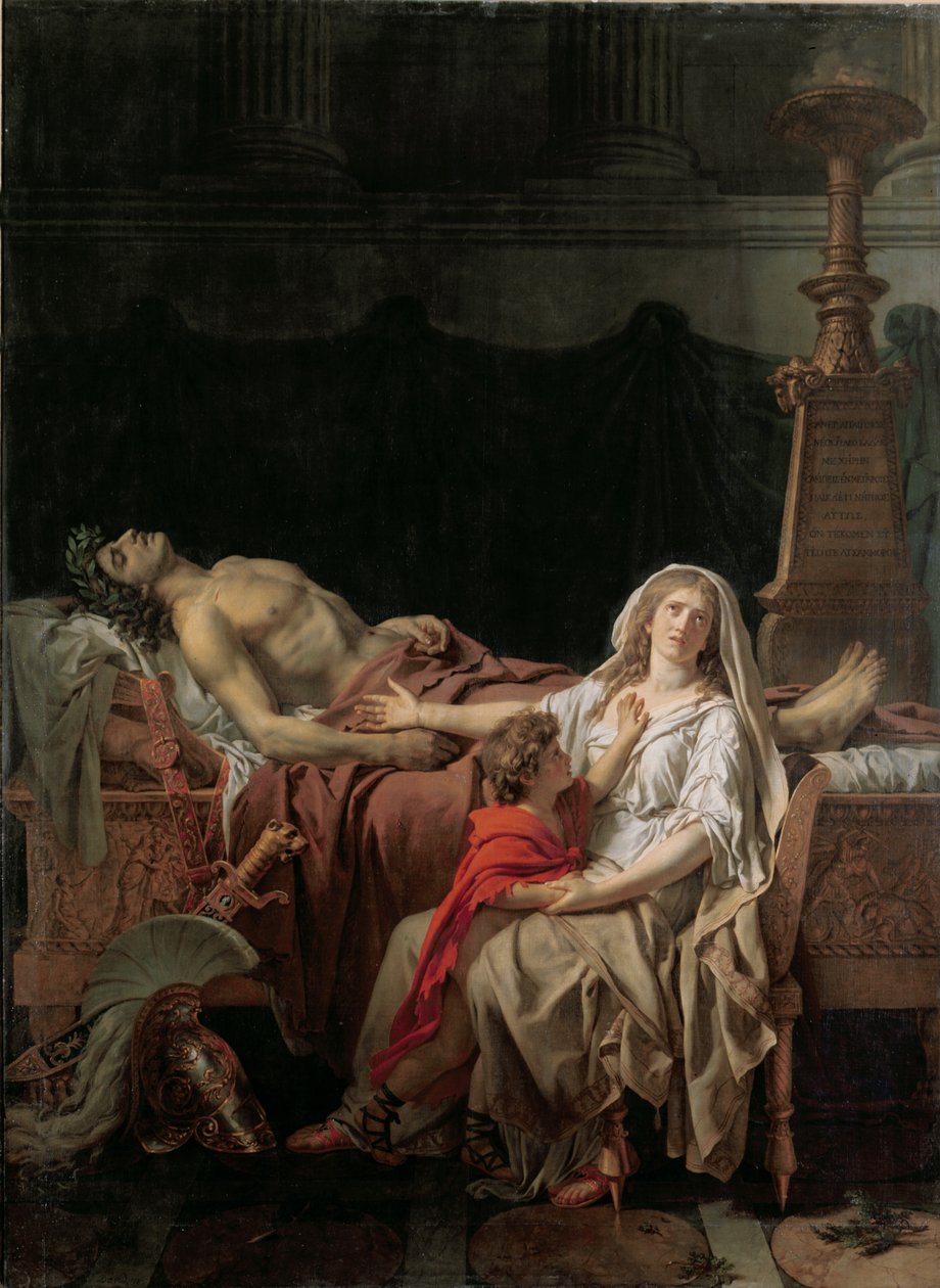 A dor de Andrómaca, 1783 de Jacques Louis David